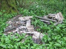 Asbestos found on a Devon footpath