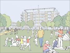 Artist's impression of Bath Street regeneration plans