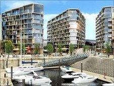 Impression of the waterfront development
