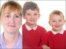 Heather Bickley and sons Felix and Oscar