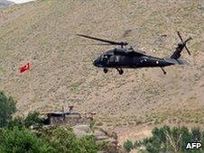 Turkish helicopter in south-eastern Turkey,