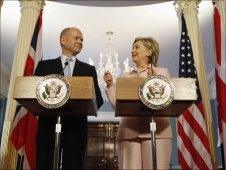 William Hague with US Secretary of State, Hillary Clinton