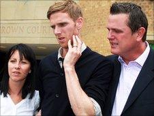 Calum Davenport with wife Zoey and father Curtis