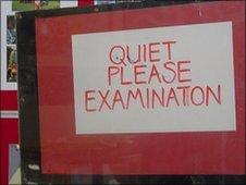 Exam sign