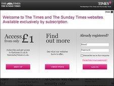 Times subscription screen