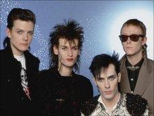 Bauhaus from a 1983 Top of the Pops appearance (Peter Murphy is second from right)