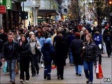 A crowd of people
