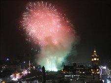 Fireworks in Edinburgh