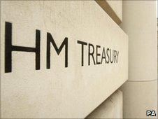 HM Treasury sign