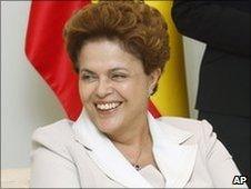 Dilma Rousseff during a visit to Madrid on 18 June