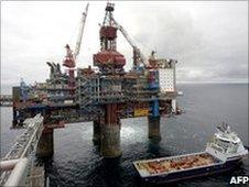 North sea gas rig