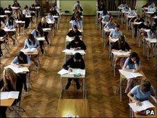 Students sitting Sats tests