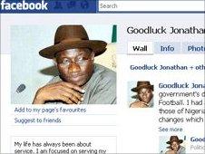 Screen grab of President Goodluck Jonathan's Facebook page.