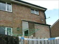 Body find scene at Prince Philip Road, Launceston, Cornwall