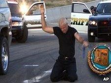 A still from an Arizona police training video showing how to enforce the new law