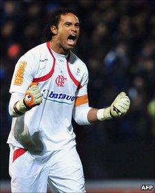 Flamengo goalkeeper Bruno Fernandes in a file photo from May