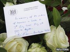 Wreath from Prime Minister David Cameron