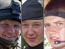 (From left) Lance Corporal James Fullarton, Fusilier Simon Annis and Fusilier Louis Carter