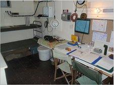 Monitoring room in ROC bunker, Portadown