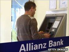 Allianz Bank ATM in Berlin - file pic