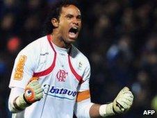 Flamengo goalkeeper Bruno Fernandes in a file photo from May