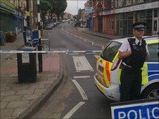 Police at scene in Easton