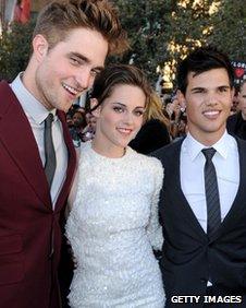 Robert Pattinson, Kristen Stewart and Taylor Lautner