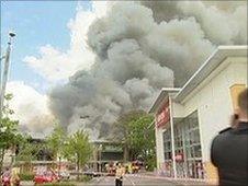Retail park fire