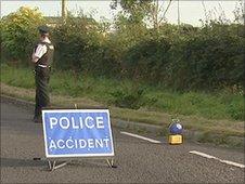 Road accident sign