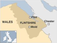 Map showing town of Flint