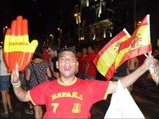 Spanish fan in Madrid