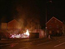 The injured people were attending a bonfire in the Village area of south Belfast