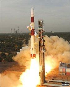 PSLV launch from the Sriharikota Spaceport in Andhra Pradesh (ISRO)