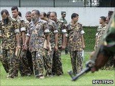 Members of Bangladesh Rifles (BDR) accused of a mutiny. Photo: 12 July 2010