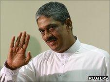 General Sarath Fonseka after a media conference at the parliament in Colombo July 8, 2010.