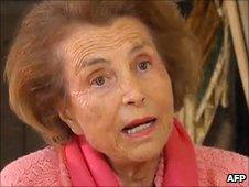 Liliane Bettencourt on French cable news channel LCI 2.7.10