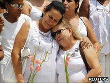 The Ladies in White during their weekly protest in Havana on 11 July 2010