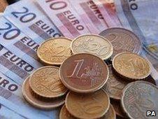Euro notes and coins (file image)