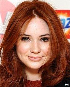 Karen Gillan arrives for the 2010 TV Choice awards