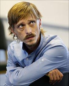 Mackenzie Crook in rehearsal for The Aliens (Photo: Simon Annand)