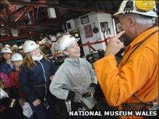 Children at Big Pit (Photo: courtesy of Amgueddfa Cymru National Museum Wales)