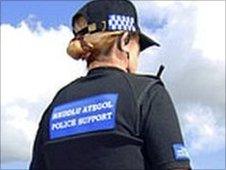 Baseball cap worn by Police Support Community Officer (generic)