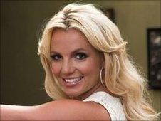 Britney Spears on the set of Glee