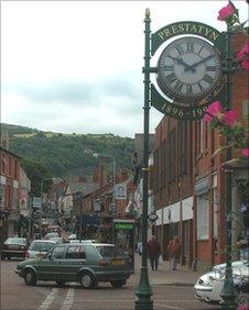 Prestatyn clock on the High Street