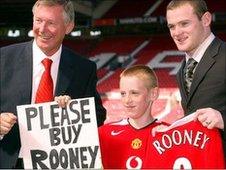 Wayne Rooney with Alex Ferguson