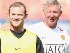 Wayne Rooney and Alex Ferguson