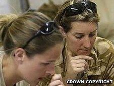 Female members of 656 Squadron, 4 Regiment Army Air Corps in Afghanistan