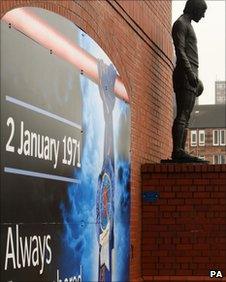 memorial at Ibrox stadium