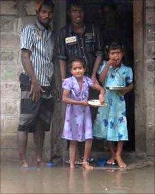 Flood victims in Sri Lanka