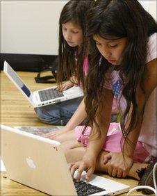 Children using Macs